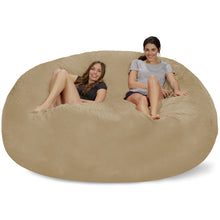 Load image into Gallery viewer, Bean Bag Chair: Giant 8&#39; Memory Foam Furniture Bean Bag - Big Sofa with Soft Micro Fiber