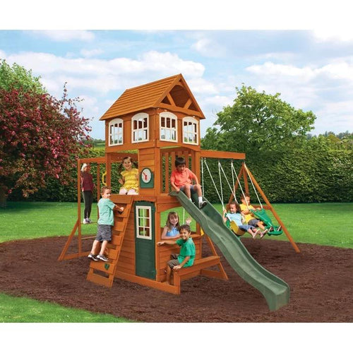 Multifunctional children's combination wooden swing Set