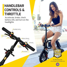 Load image into Gallery viewer, Classic E-Bike - Folding Electric Bicycle with 10 Mile Range, Collapsible Frame, and Handlebar Display