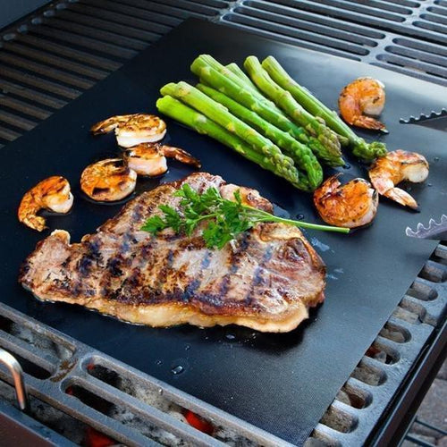 5 pcs Barbecue Grill Mat - Non Stick, Reusable, and Easy to Clean Barbecue Grilling Accessories