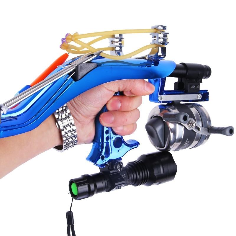 SharpSling™ Bowfishing Slingshot - High Velocity Slingshot w Dart, Reel, Laser & Flashlight